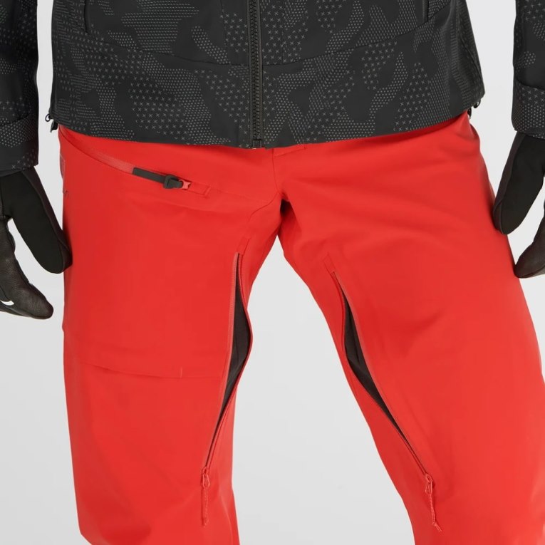 Red Salomon Outlaw 3L Men's Ski Pants | IE YO1698